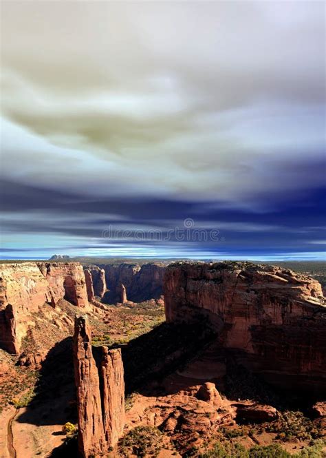 Spider Rock Canyon De Chelly Stock Photo - Image of indian, arizona ...