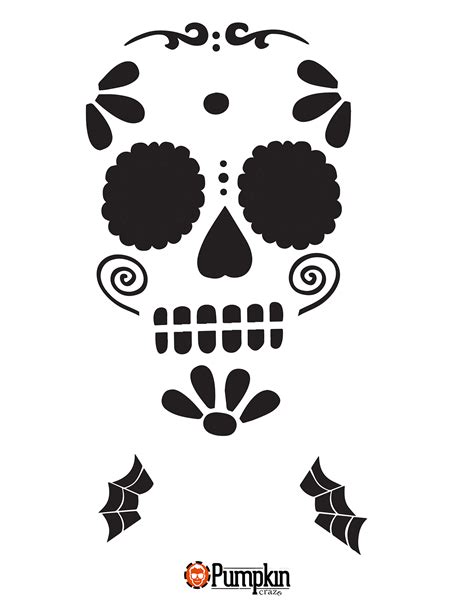 Free Printable Sugar Skull Pumpkin Stencils - Printable Templates