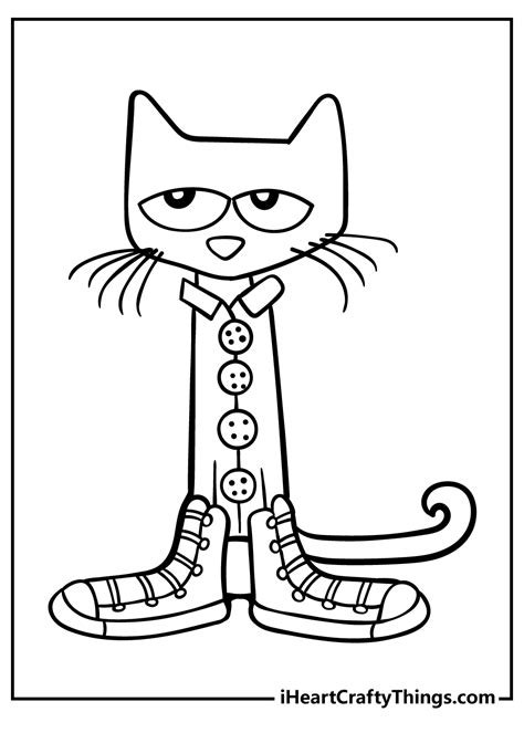 Pete The Cat White Shoes Coloring Page