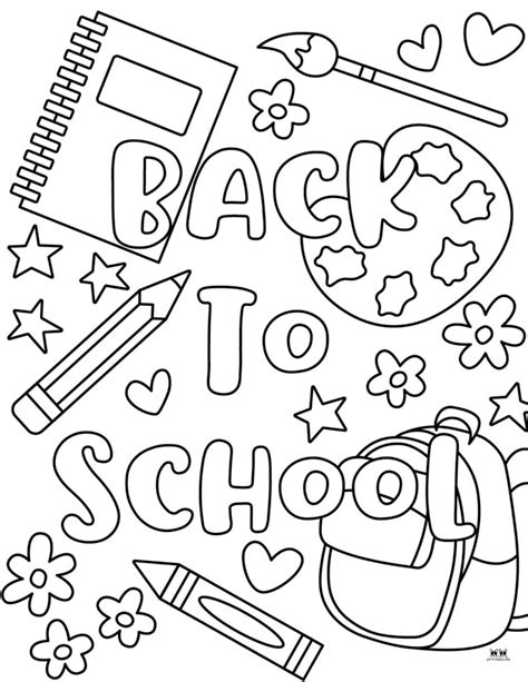 Back To School Coloring Pages - 25 FREE Pages - PrintaBulk