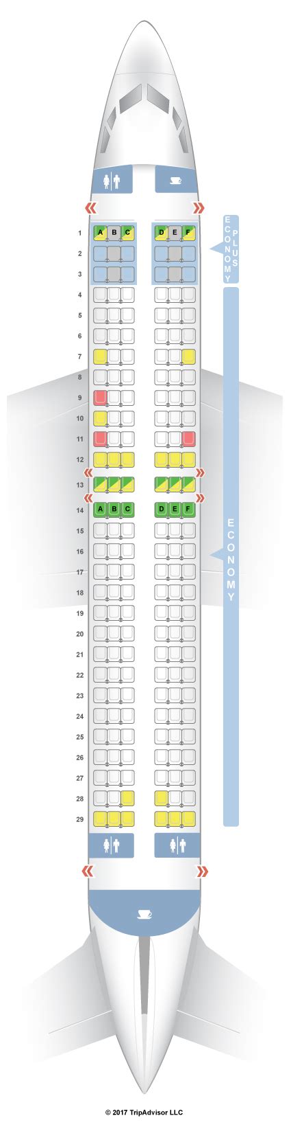 SeatGuru Seat Map WestJet Boeing 737-800 (738)