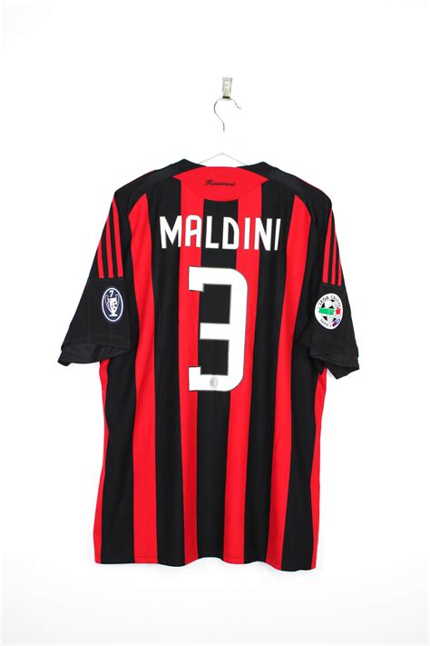 2008-09 AC Milan home jersey (#3 MALDINI) - XL • RB - Classic Soccer ...