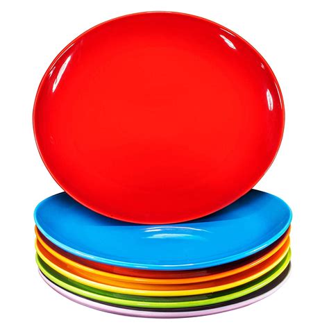 Pro-Grade 11" Curved Ceramic Restaurant Dinner Plates, Gradient Colors ...