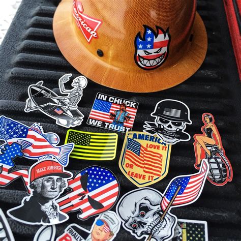 USA SUPER PACK Hard Hat Stickers 50 HardHat Sticker and | Etsy