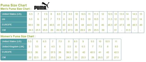 Puma Shoe Size Chart Cm Women's - JoseRomanowski