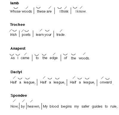 Meter - Types Of Metrical Feet - Smart English Notes