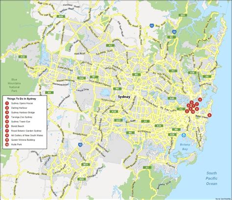 Map of Sydney, Australia - GIS Geography