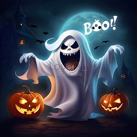 Halloween Boo Scary Ghost Background Design Picture And HD Photos ...