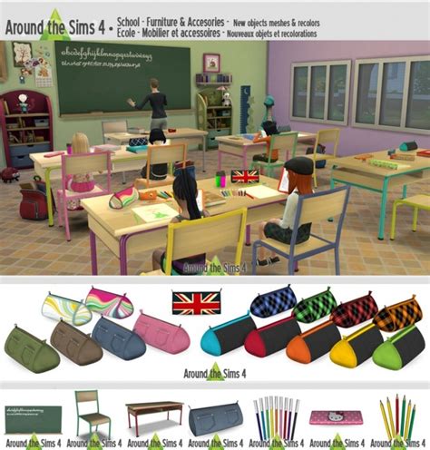 School accessories # 2 by Sandy at Around the Sims 4 » Sims 4 Updates