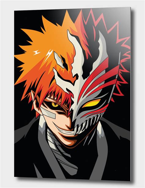 «ICHIGO HOLLOW MASK Bleach» Aluminum Print by Bright Spark | Curioos