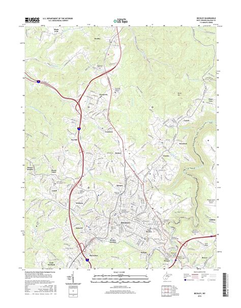 MyTopo Beckley, West Virginia USGS Quad Topo Map