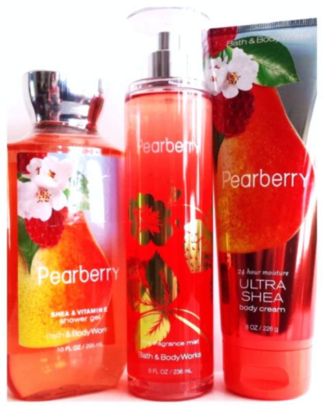 Bath and Body Works Pearberry Ultra Moist & Body Mist, Shower Gel Gift ...