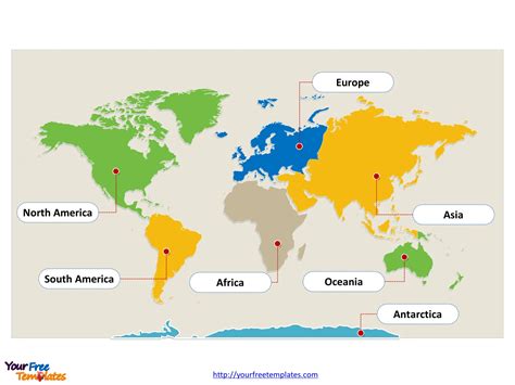 Free Printable Map Of 7 Continents Gallery - Diagram Writing Sample ...