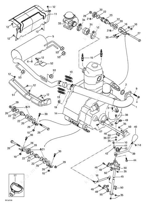 Bombardier 2001 Traxter XL - 7448, Exhaust System - parts catalog