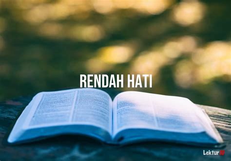 2 Arti Rendah Hati di Kamus Besar Bahasa Indonesia (KBBI)