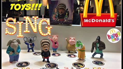 SING Movie MCDONALDS Happy Meal Toys! December 2016! All 7 Toys! - YouTube