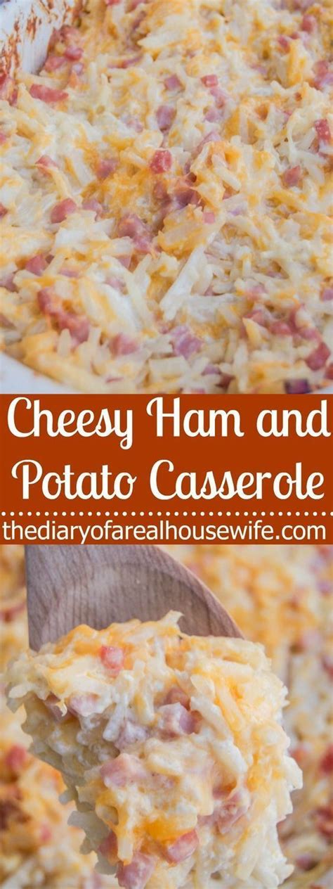 Cheesy Ham and Potato Casserole | Recipes, Food, Ham and potato casserole