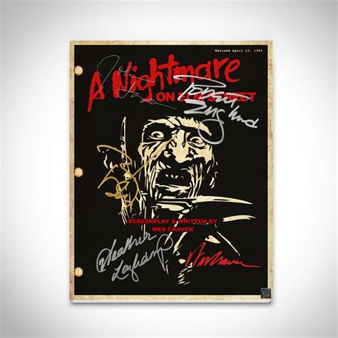 A Nightmare on Elm Street Movie Script Limited Signature - Etsy