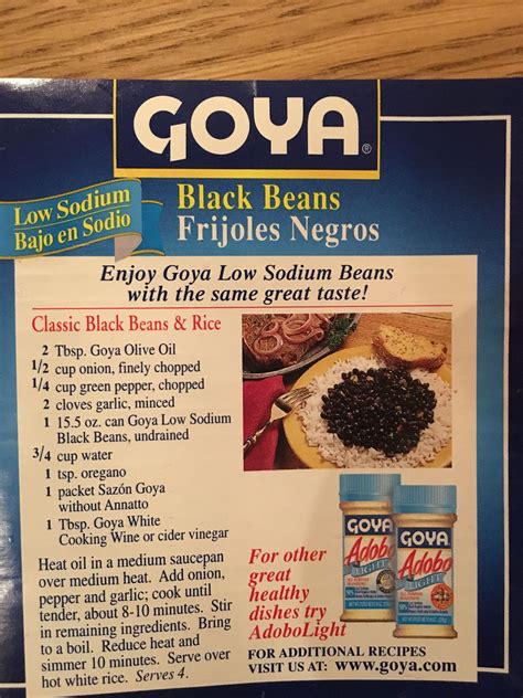 Goya quick Cuban black beans recipe goya recipes puerto rico;goya ...