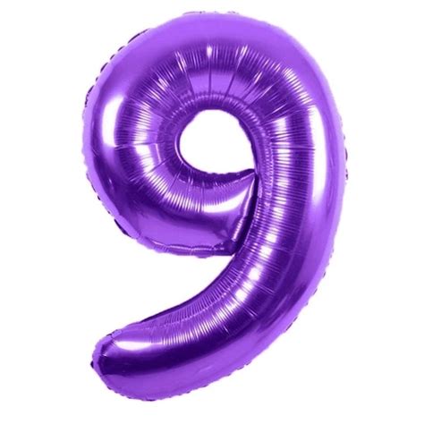 34" Jumbo Purple Number 9 - PA Foil Balloon | Balloon Warehouse™