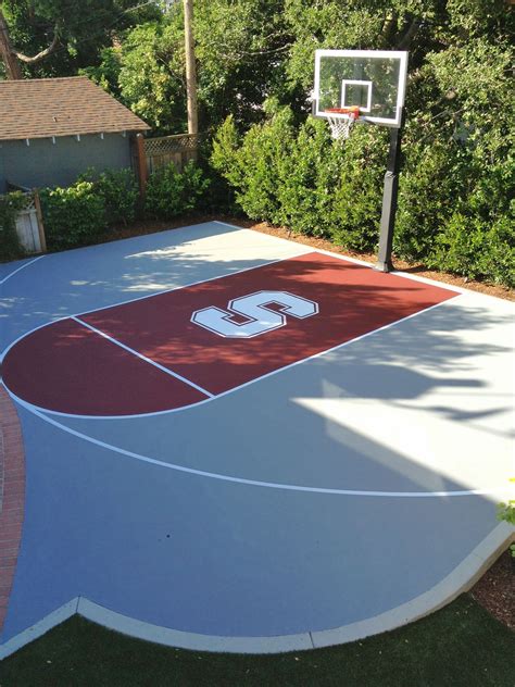 Mark has created a great Stanford half-court in his backyard complete ...