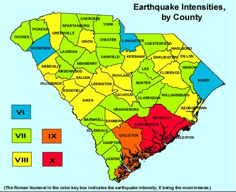 Earthquake Intensities - SCDNR