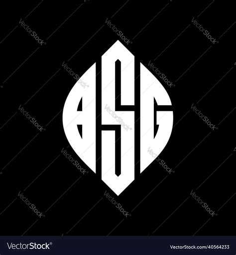 Bsg circle letter logo design with circle Vector Image