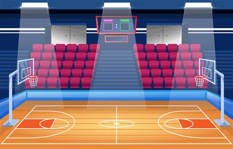 Basketball Court Cartoon Drawing : Basketball Court Vector Graphics ...