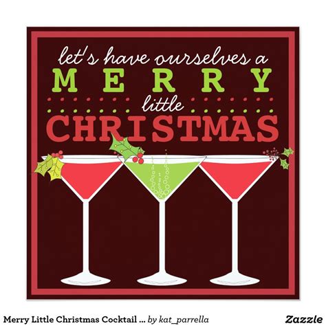 Merry Little Christmas Cocktail Party Invitation | Zazzle