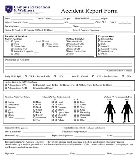 FREE 13+ Accident Report Forms in PDF | MS Word | Excel