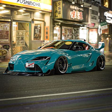 Slammed Toyota Supra Looks Like a Tesla-TRD Mashup