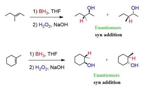 Hydroboration-oxidation enantiomers syn addition | Chemistry lecture ...