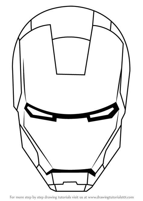 How to Draw Iron Man's Helmet (Iron Man) Step by Step ...