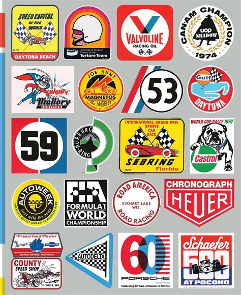 Retro Motorsport Logos | Classic Go-Fast Stickers