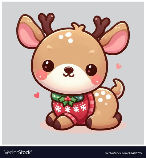 Cute christmas reindeer file Royalty Free Vector Image