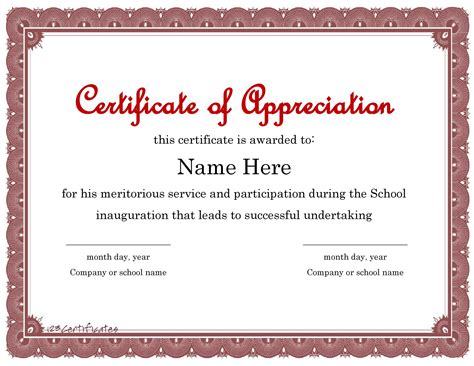 30 Free Certificate of Appreciation Templates and Letters