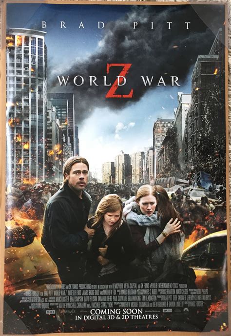 WORLD WAR Z MOVIE POSTER 2 Sided ORIGINAL INTL FINAL 27x40 BRAD PITT | eBay