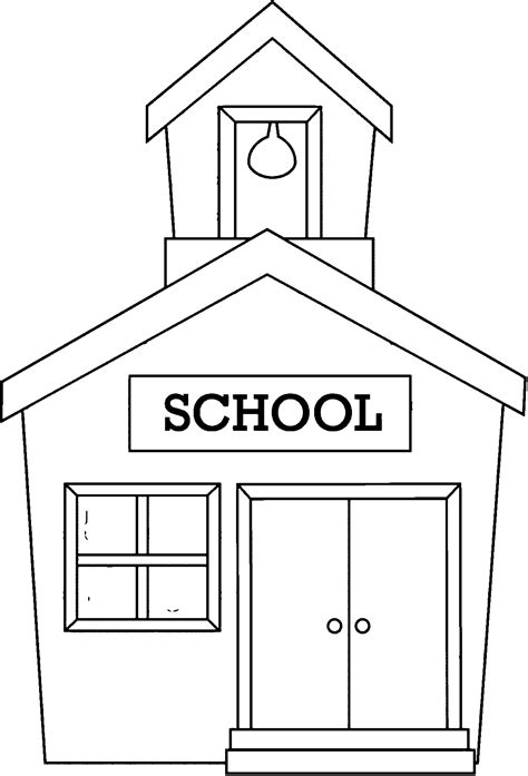 Coloring Page Of A School Building - Coloring Home