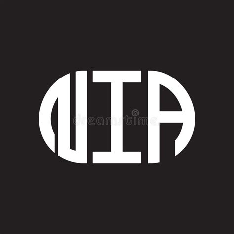 NIA Letter Logo Design on Black Background. NIA Creative Initials ...