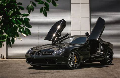 Black Mercedes-Benz SLR McLaren Roadster With Forgiato Wheels - GTspirit