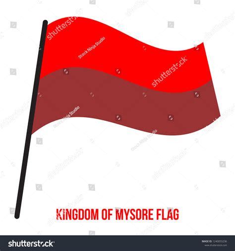 Kingdom Mysore Flag Waving Vector On Stock Vector (Royalty Free ...