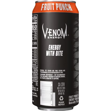 Venom Fruit Punch Energy Drink, 16 Fl Oz Can - Walmart.com