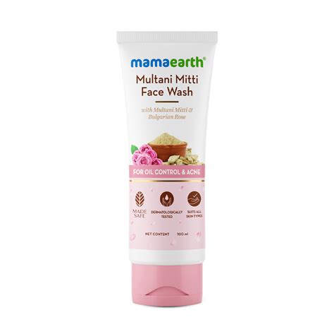 Buy Mamaearth Multani Mitti Face Wash For Oil Control & Acne Online