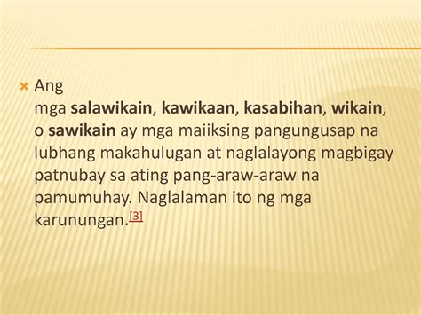 SOLUTION: Salawikain sawikain kasabihan idyoma - Studypool