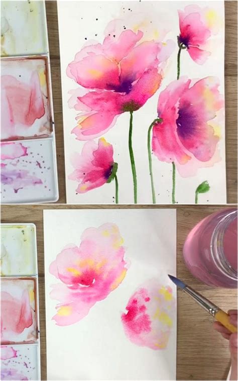 20+ Best Watercolor Flowers Tutorials & Videos - A Piece Of Rainbow