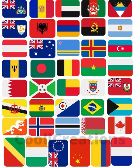 Flags Clip Art Country Flag Images Flag Icons for - Etsy España