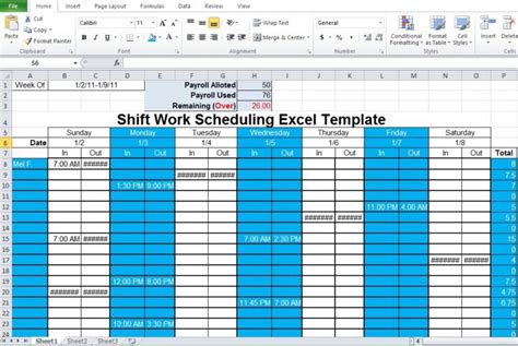 Employee Shift Schedule Generator Excel Template - Excel TMP