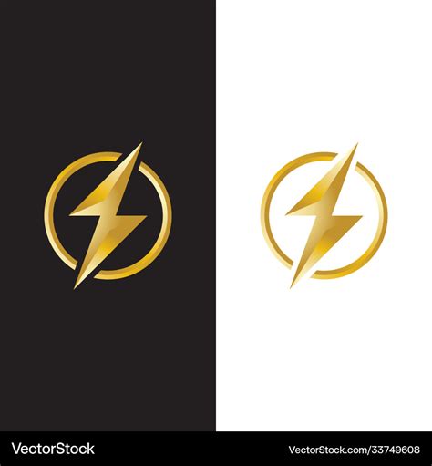 Power electric symbol logo design templatestorm Vector Image