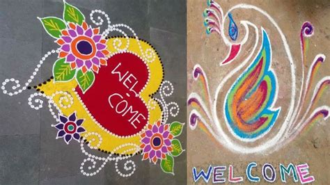 9 Perfect Welcome Rangoli Designs for Special Wishing | Styles At Life