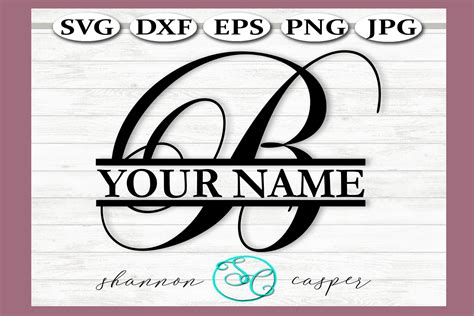 SVG Split Monogram Letter B Single Letter File (291436) | SVGs | Design ...